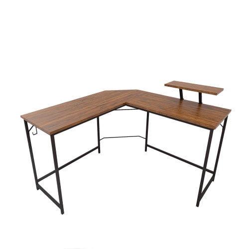 55.12 L x 19.68 W x 29.13 H SSLine Industrial L Shaped Desk Home Office Corner Computer Desk with CPU Stand Rustic Brown Wood and Metal PC Laptop Desk Workstation Large Gaming Table 55.12 L x 19.68 W x 29.13 H SSLine Industrial L Shaped Desk Home Office Corner Computer Desk with CPU Stand Rustic Brown Wood and Metal PC Laptop Desk Workstation Large Gaming Table